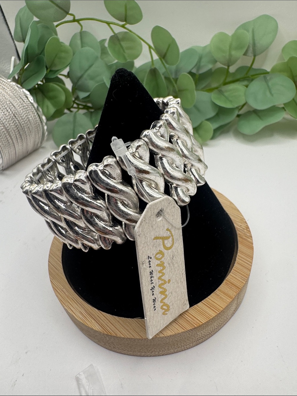 Pomina Silver-Tone Statement Stretch Bracelet (BR 1616/1 ov) - Picture 3 of 7